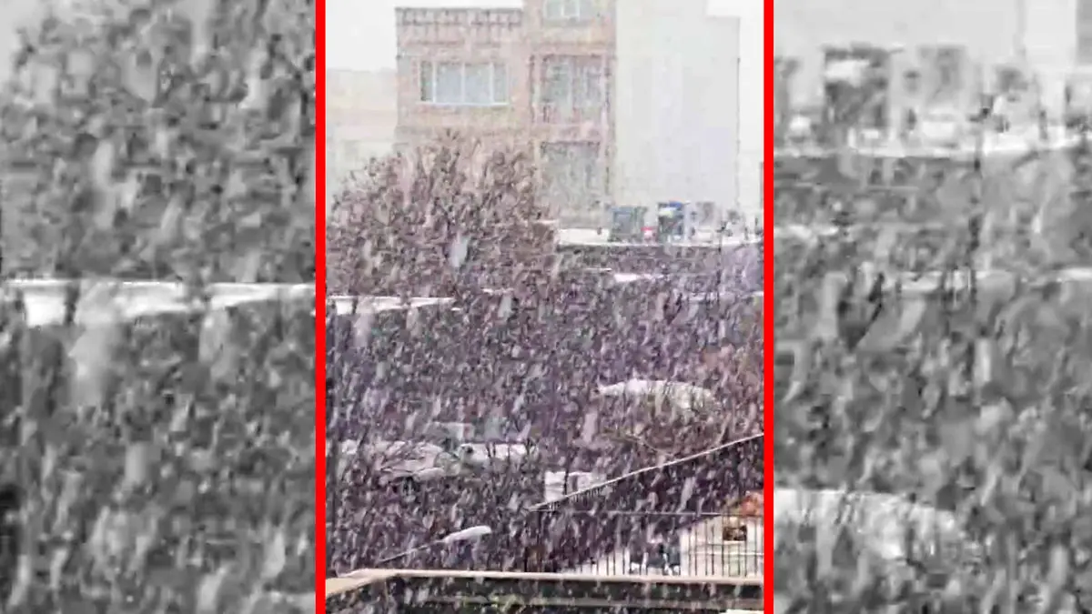 فیلم برف شدید در کرمانشاه