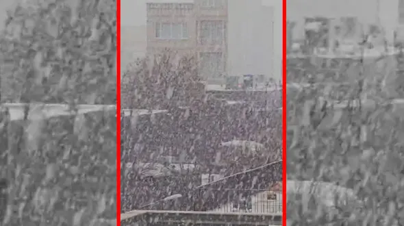 فیلم برف شدید در کرمانشاه