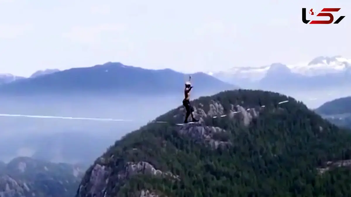 فیلم عبور خطرناک از مسیر ۶۴ متری در بریتیش کلمبیا