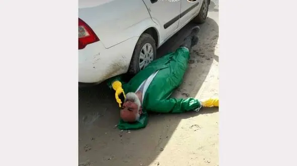 عکسی باورنکردنی از امام جمعه آبادان در روزهای کرونایی