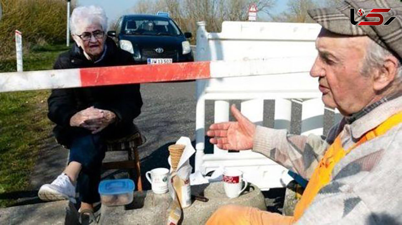 کرونا نتوانست عشق زوج سالمند را از بین ببرد + عکس