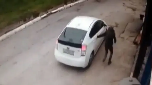 زن جوان به التماس های مرد توجهی نکرد و !!! + فیلم