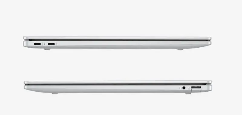 نمای جانبی لپ‌تاپ اچ پی Omnibook 5 در حالت بسته