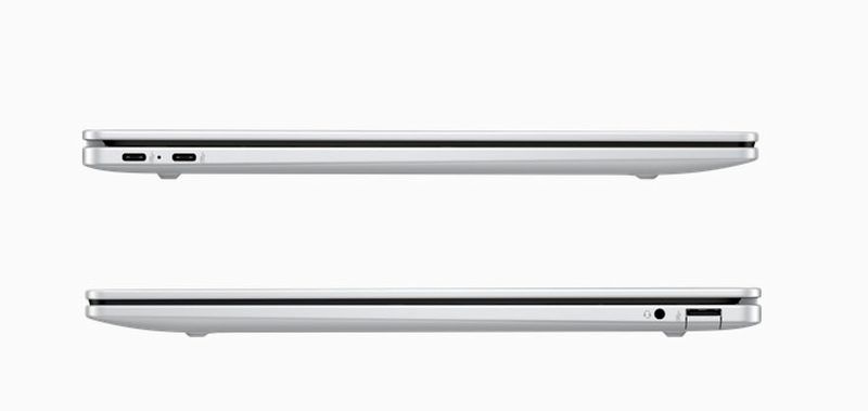 نمای جانبی لپ‌تاپ اچ پی Omnibook 5 در حالت بسته