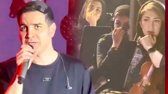 فیلم آواز باشکوه محسن یگانه در کنسرت هیجان انگیزش / اشک خانم نوازنده درآمد !