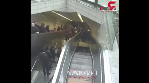 پله برقی مردی را چرخ کرد و کشت + فیلم وحشتناک