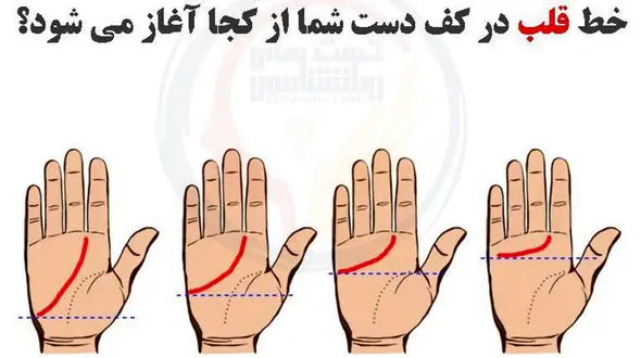 فال عشق کف دست ! /   خط قلبت در کف دستت چه شکلیه ؟! /  عشقت را بدان !