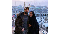 عکس محسن افشانی و همسرش در حرم امام حسین (ع)