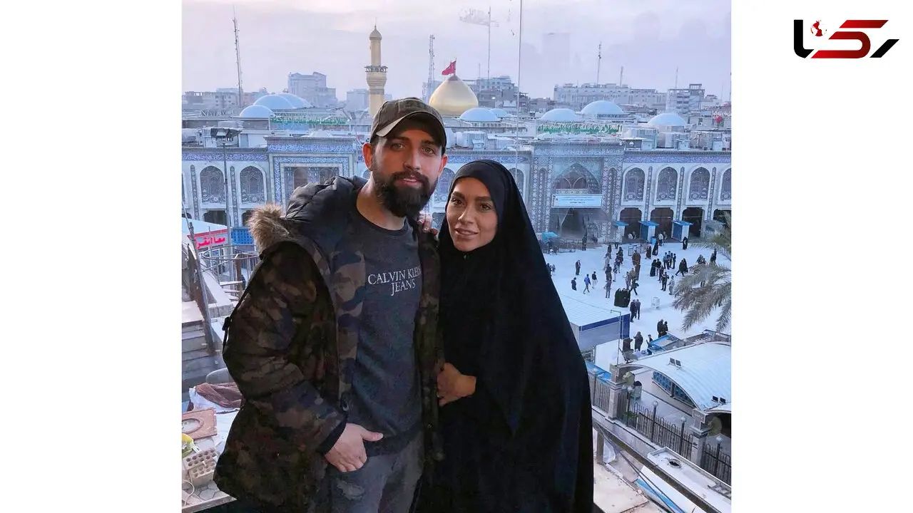 عکس محسن افشانی و همسرش در حرم امام حسین (ع)