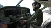 این دختر  خلبان هواپیمای نظامی است + عکس 