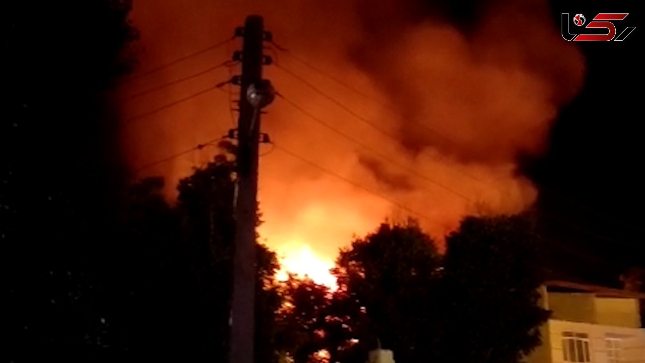 آتش سوزی بزرگ 8 خانه در جاده چالوس + فیلم