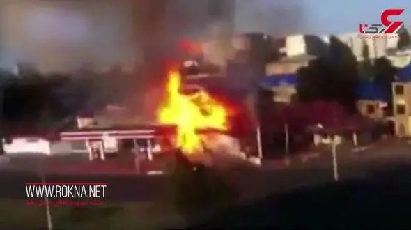 لحظه انفجار وحشتناک پمپ بنزین+فیلم