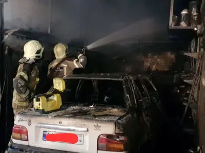 آتش‌سوزی مرگبار در مغازه مکانیکی مشیریه/ مرگ تلخ مرد 45 ساله در میان شعله‌های آتش