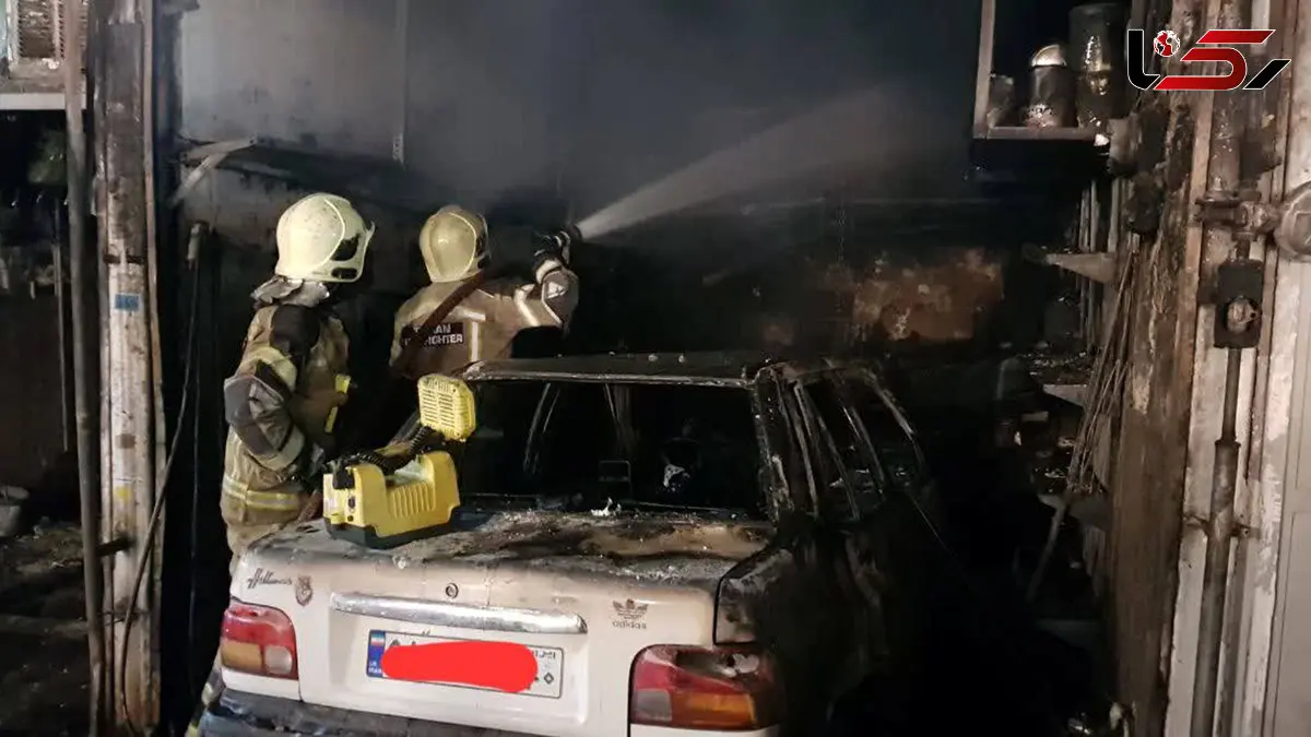 آتش‌سوزی مرگبار در مغازه مکانیکی مشیریه/ مرگ تلخ مرد 45 ساله در میان شعله‌های آتش