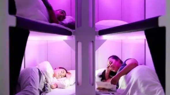 عکس اولین هواپیمای تختخواب دار 