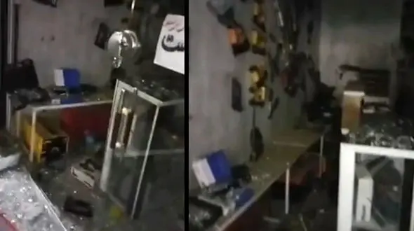 فیلم  لحظه سرقت مسلحانه  در جنوب تهران / نگهبان ها وحشت کردند 