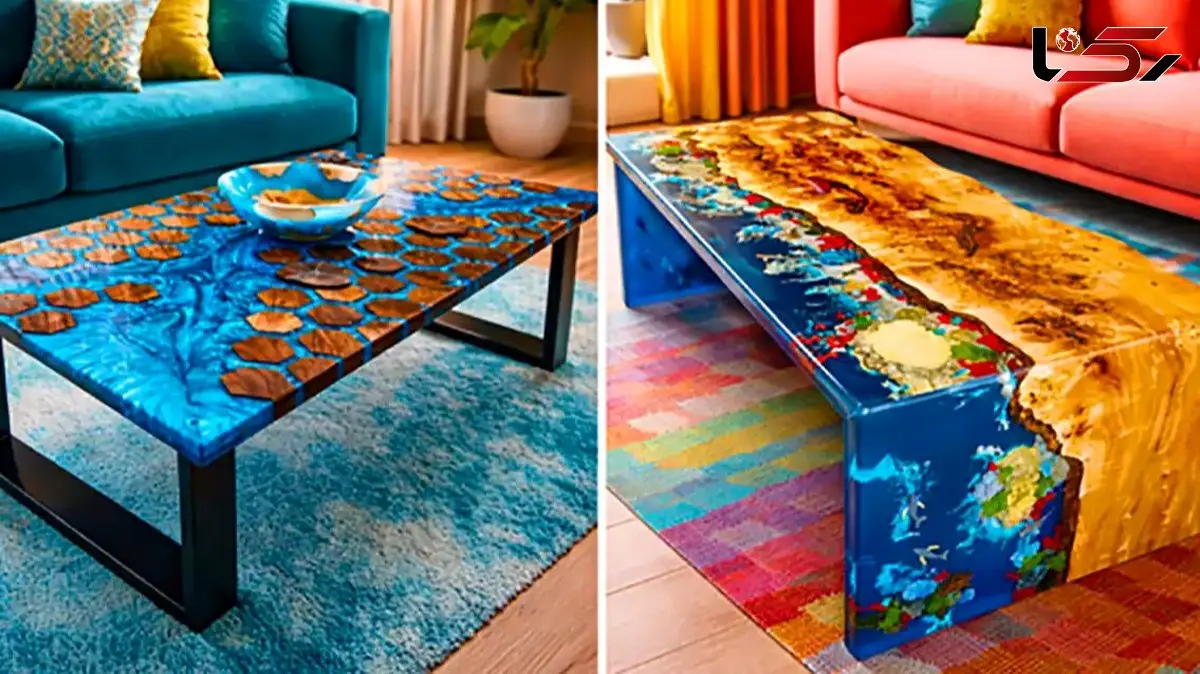 چگونه میز جلو مبلی رزینی مناسب انتخاب کنیم؟ + 15 ایده خاص