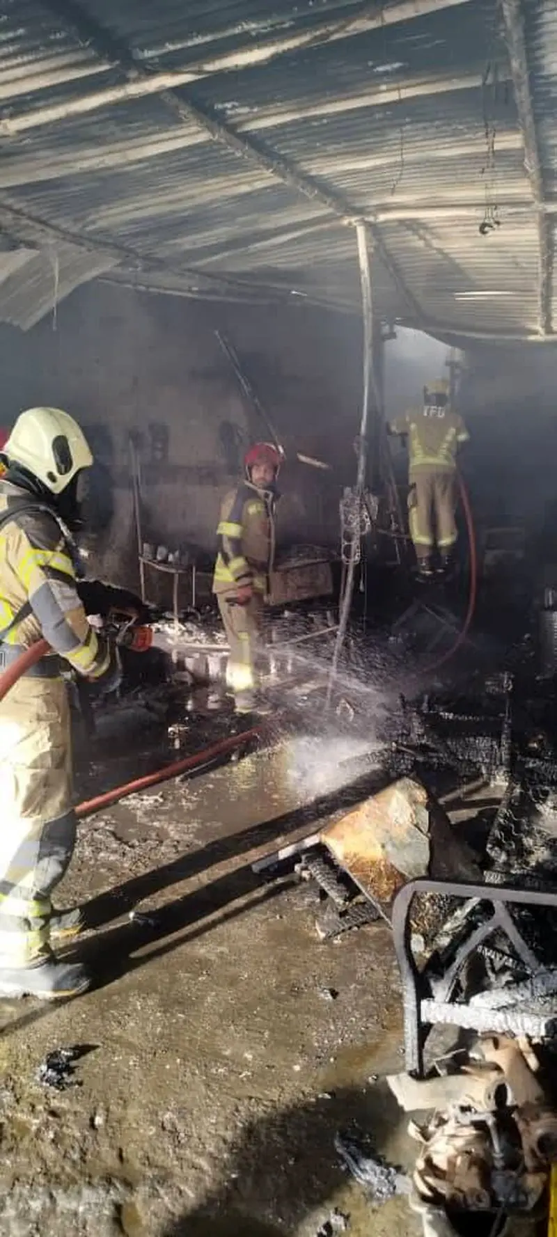 آتش سوزی انبار مواد غذایی