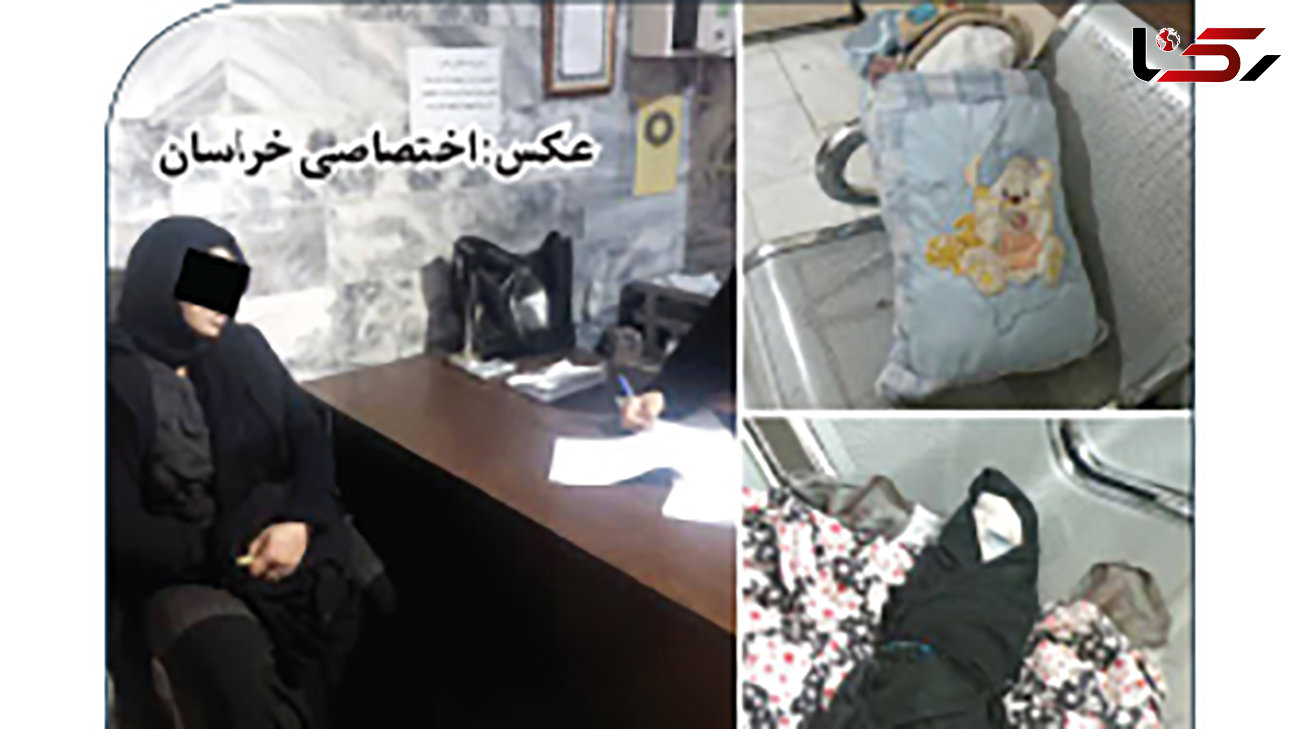 بازداشت زن گدا با نوزاد پارچه ای در مشهد !  + عکس