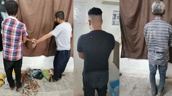 دستگیری 4 سارق کولر و پمپ آب در آبادان + عکس