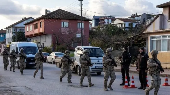 Six Islamic State militants and three police officers were killed during a clash in northwest Turkey