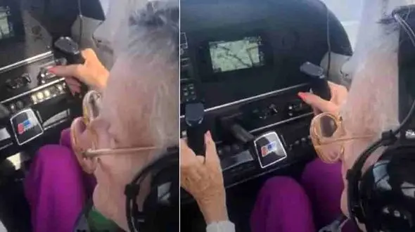 مهارت خلبان زن 84 ساله با وجود بیماری پارکینسون + فیلم