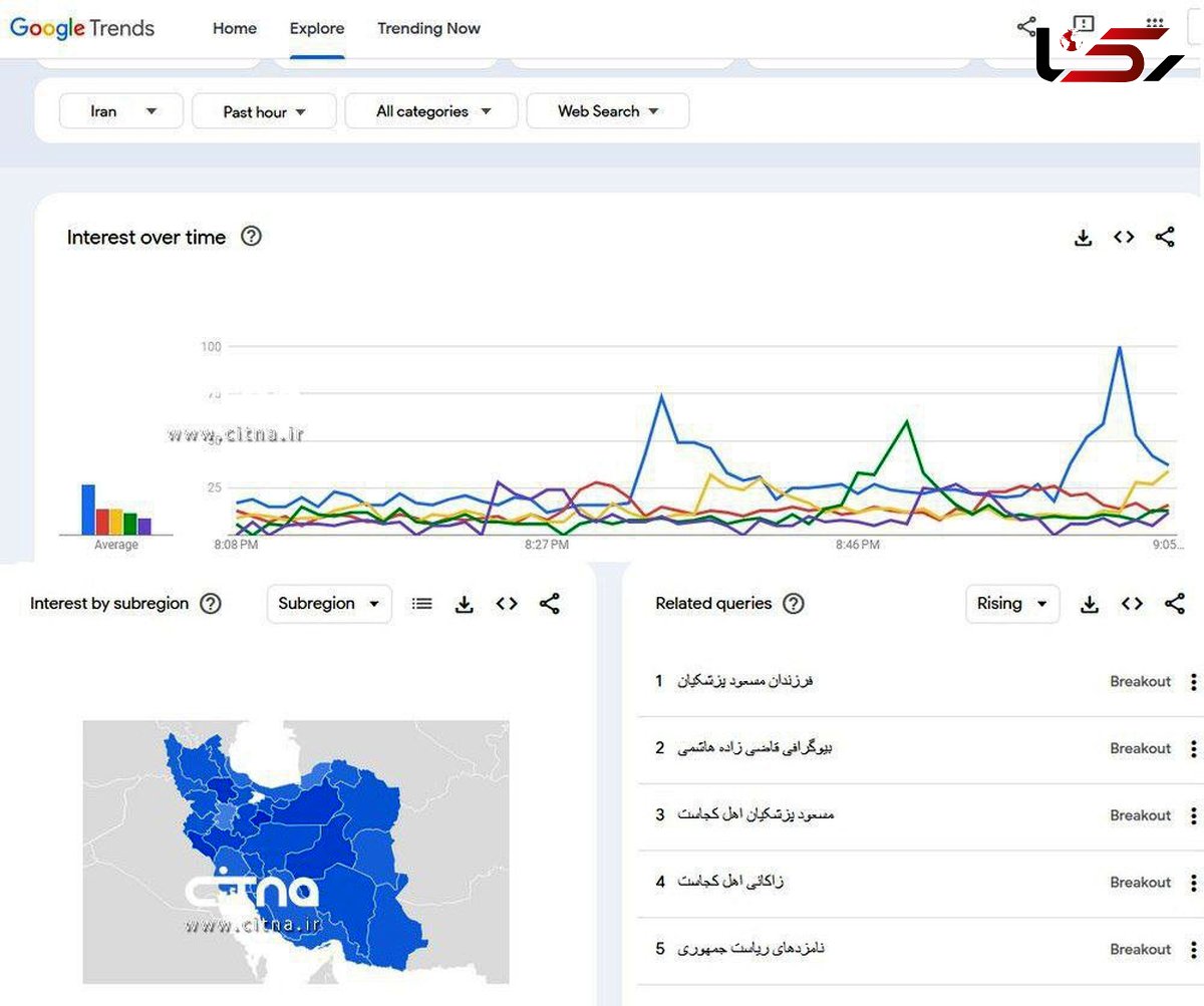 فرزندان مسعود پزشکیان ترند گوگل شد