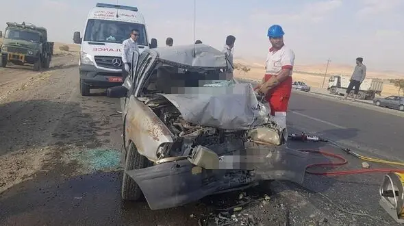 2 فوتی بر اثر تصادف پراید با تریلر ولوو در محور اسدآباد به کنگاور