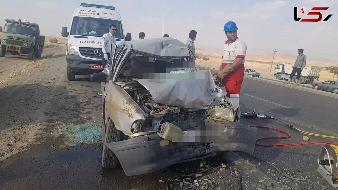 2 فوتی بر اثر تصادف پراید با تریلر ولوو در محور اسدآباد به کنگاور