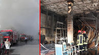 8 عکس از آتش سوزی هولناک فروشگاه بزرگ فرش در مشهد / عملیات نفسگیر برای 50 آتش نشان