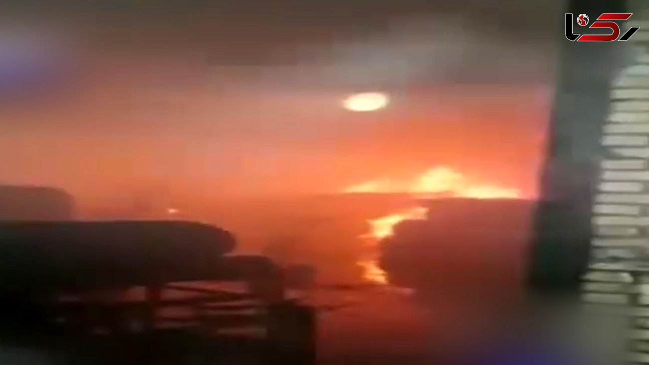 فیلم آتش سوزی گسترده در راوند کاشان + جزییات