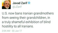 ظریف: آمریکا مادربزرگ‌های ایرانی را از دیدن نوه‌هایشان محروم می‌کند