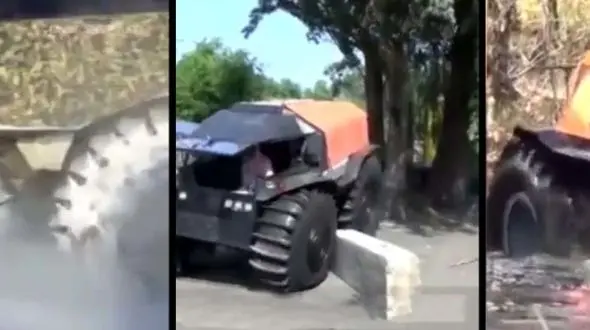 خودرویی که هیچ مانعی سد راهش نیست + فیلم