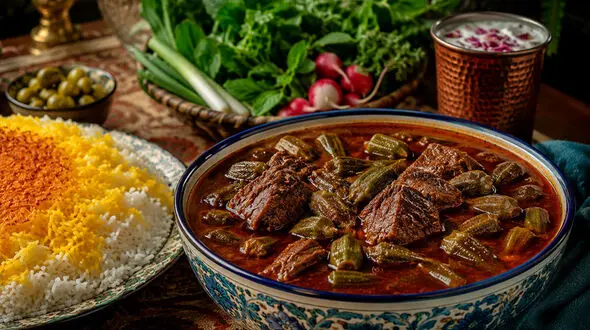 راز خوشمزگی خورشت بامیه اهوازی؛ دستور اصیل جنوبی با تمام فوت‌ و فن‌ ها