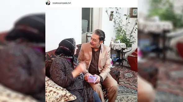 گوینده پیشکسوت خبر و مادرش +عکس