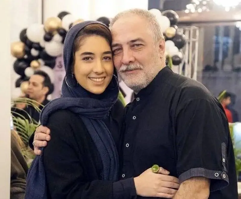عکسی از ایرج نوذری در کنار دخترش