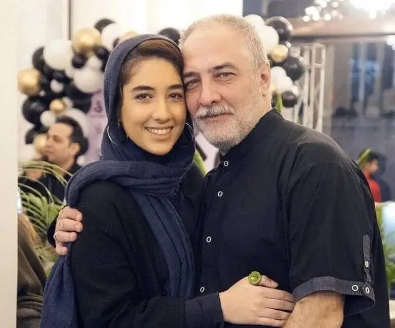 عکسی از ایرج نوذری در کنار دخترش