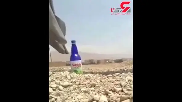 چالش باز کردن درب بطری توسط راننده بی اعصاب + فیلم 