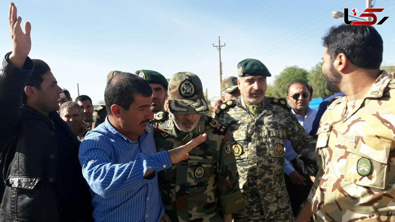 بازدید فرمانده ارتش از مناطق زلزله زده
