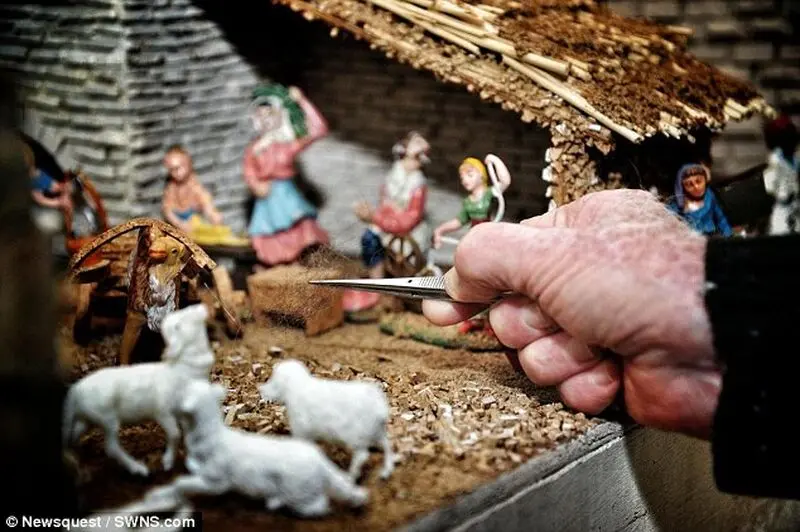 12 سال زمان برای ساخت ماکت صحنه تولد حضرت مسیح 