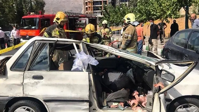  واژگونی مرگبار پراید 