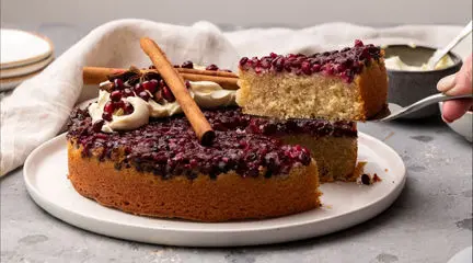 کیک ژله‌ای انار؛ جشن رنگ و طعم زمستان +فیلم