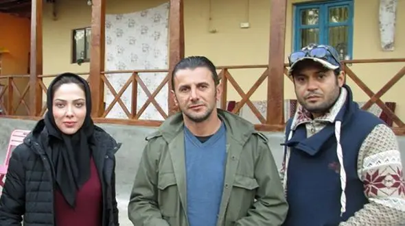 لیلا اوتادی و امین حیایی در پشت صحنه یک فیلم | عکس