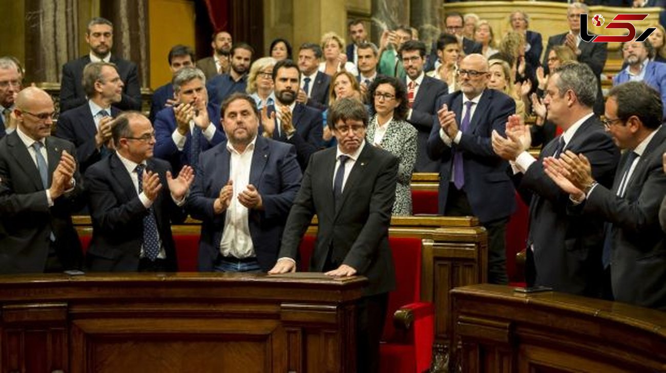 لحظه اعلام جدایی یک‌طرفه در پارلمان کاتالونیا + فیلم