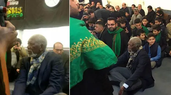 بازیگر مشهور هالیوود در هیئت عزاداری امام حسین(ع)! +عکس 