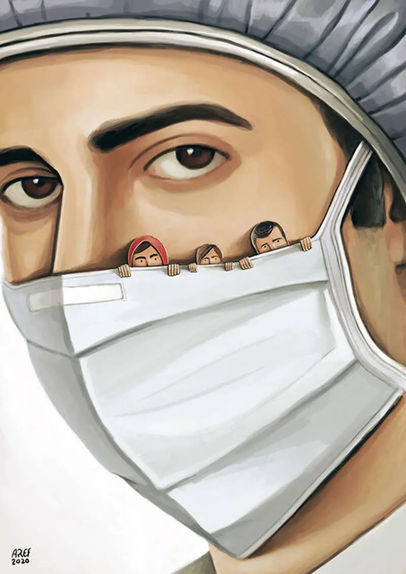 کارتون و کرونا