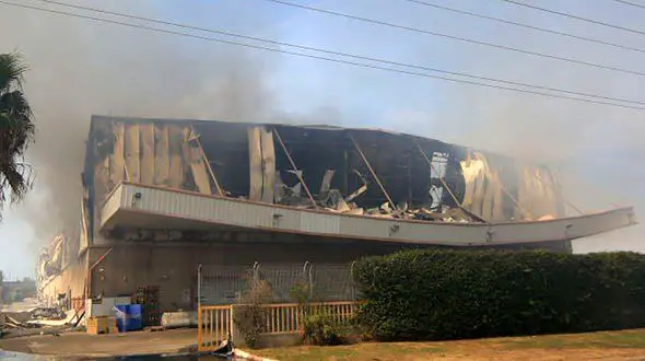 تصویر اصابت موشک‌های مقاومت به شهرک سدیروت