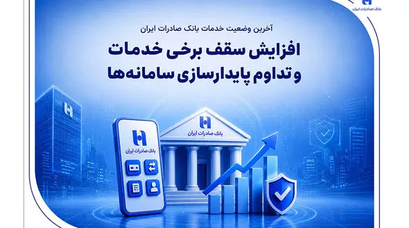 آخرین وضعیت خدمات بانک صادرات ایران / افزایش سقف برخی خدمات و تداوم پایدارسازی سامانه‌ها