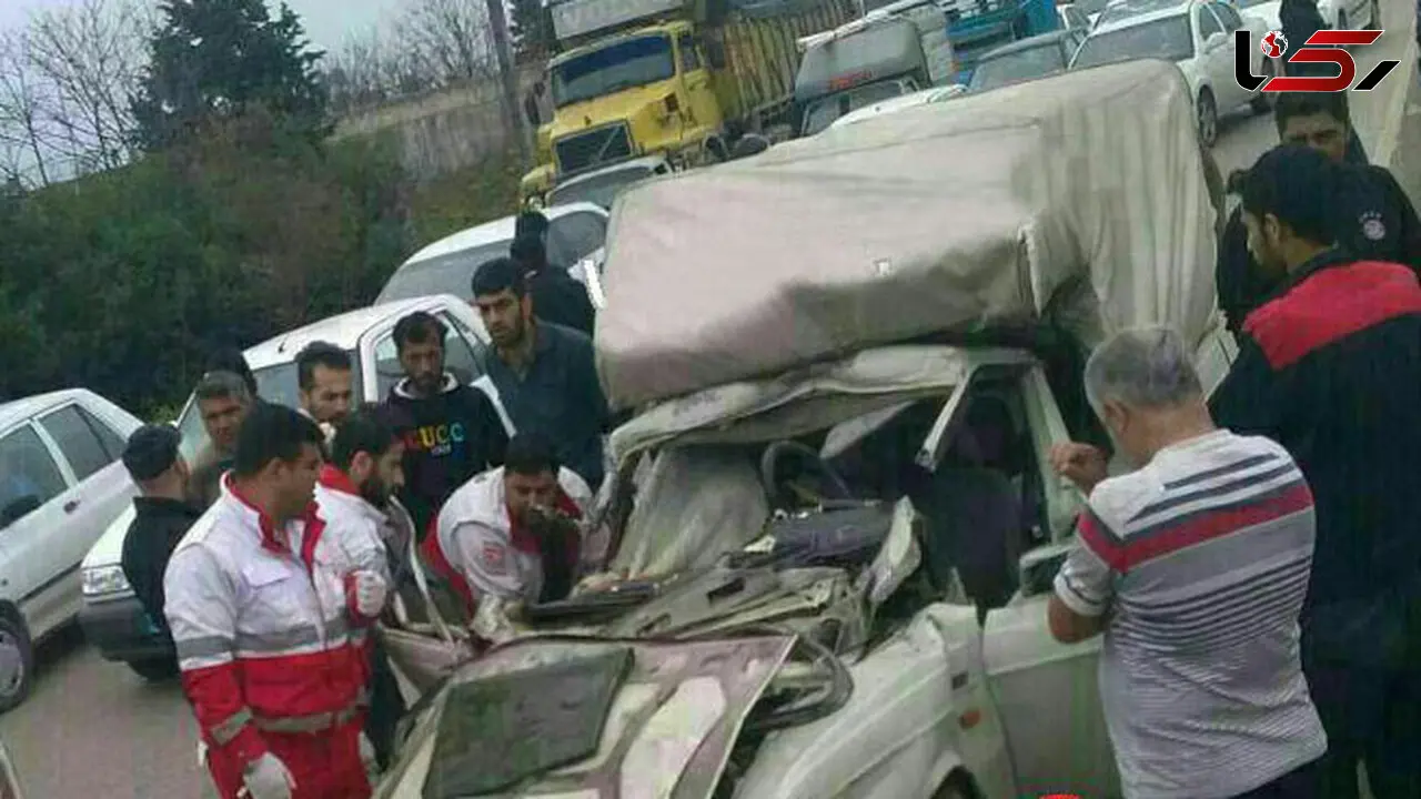 مرگ وحشتناک زن وانت سوار و شوهرش در نوشهر +عکس وحشتناک