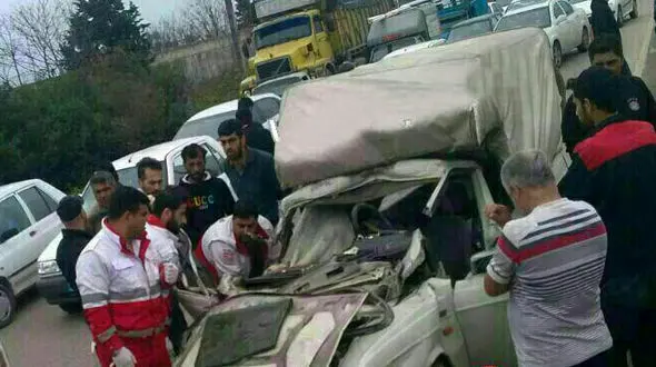 مرگ وحشتناک زن وانت سوار و شوهرش در نوشهر +عکس وحشتناک